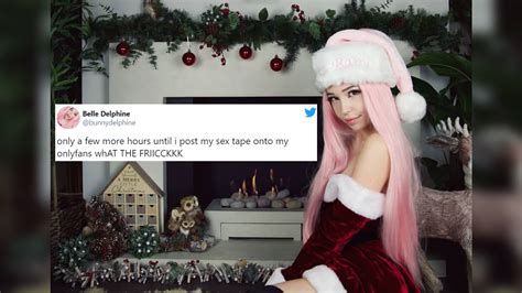 naked belle delphine|Christmas sex tape